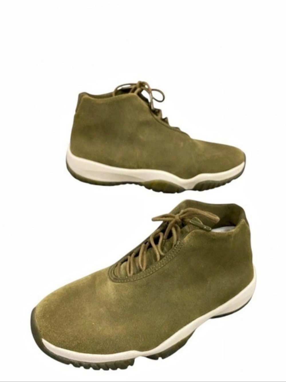 Jordan Future High Top Sneakers Green & White US 8